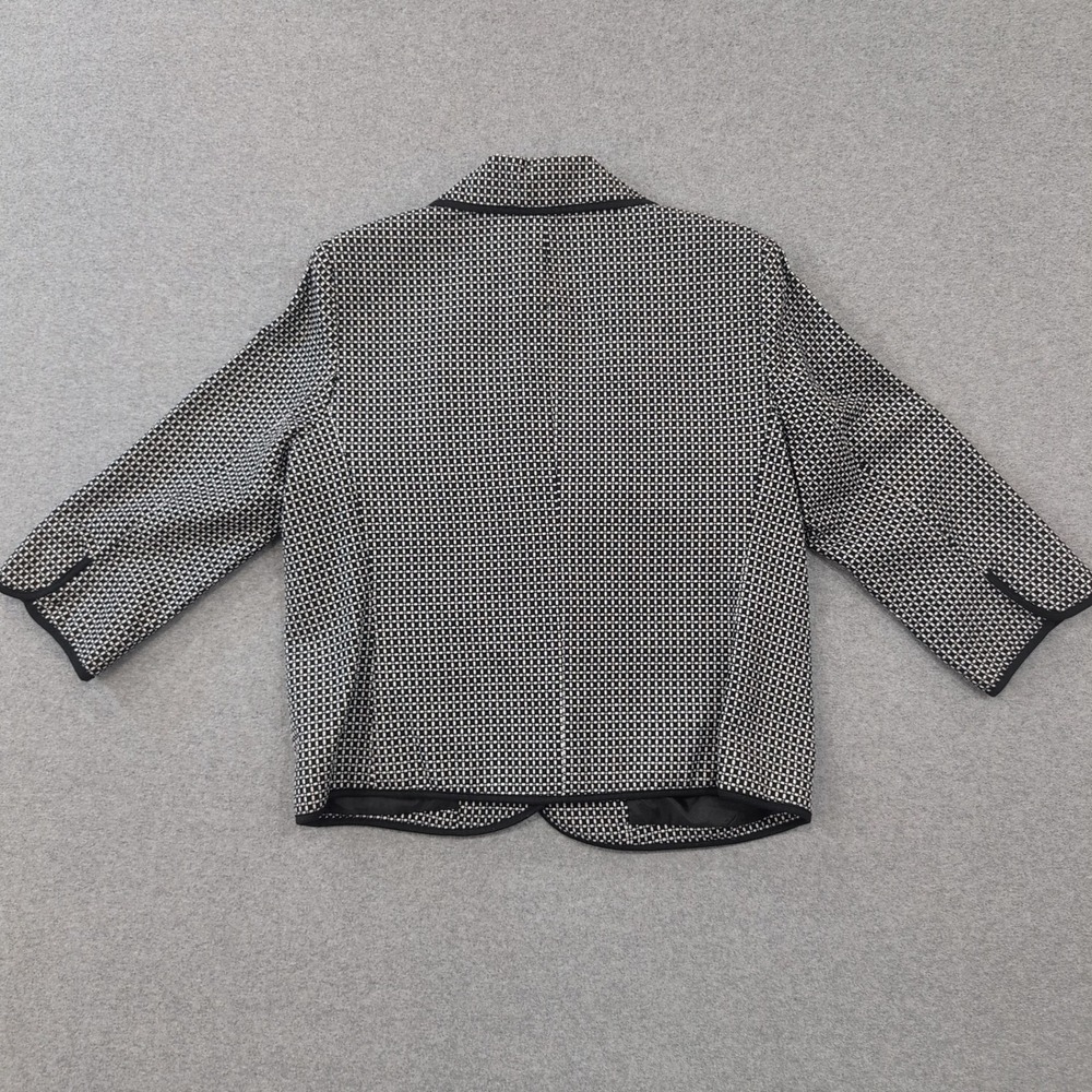 Kim‎ Rogers Women's Black and White Patterned Blazer Jacket Size 14 - Picture 2 of 5